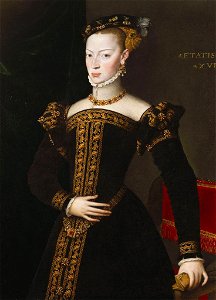 Juana de Austria, por Alonso Sánchez Coello. Free illustration for personal and commercial use.