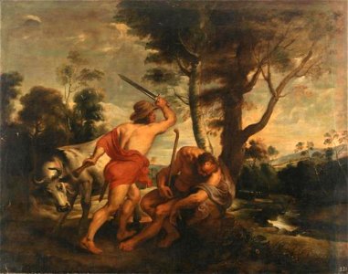 Juan Bautista Martínez del Mazo naar Peter Paul Rubens - Mercurius en Argus (Ovidius, Metamorfosen, I, 668-721) - P003167 - Museo del Prado
