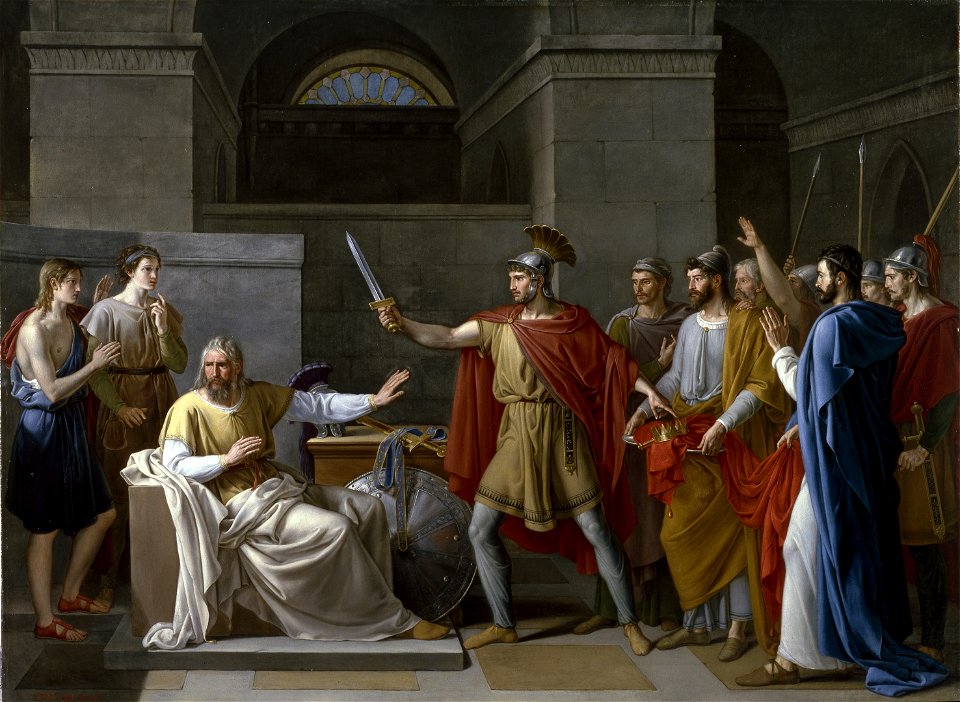 Juan Antonio Ribera - Wamba renunciando a la corona, 1819