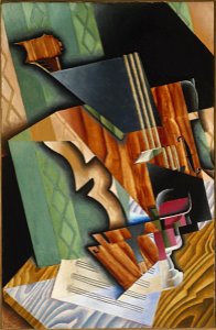 Juan Gris - Violin and Glass - 1963.117 - Fogg Museum. Free illustration for personal and commercial use.