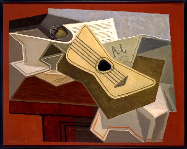 Juan Gris - Guitare et journal - Google Art Project. Free illustration for personal and commercial use.