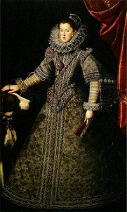 Juan van der Hamen y León - Königin Margaret von Österreich. Free illustration for personal and commercial use.
