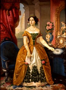 Juan Cordero - Portrait of Doña Dolores Tosta de Santa Anna - Google Art Project. Free illustration for personal and commercial use.