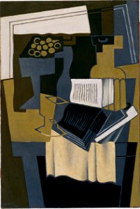 Juan Gris, 1910-1927 - Carafe et livre - Google Art Project. Free illustration for personal and commercial use.