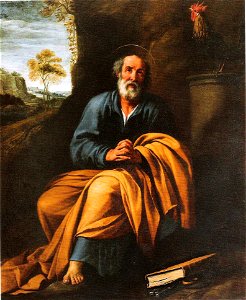 Juan van der Hamen y León - Der reumütige Heilige Peter. Free illustration for personal and commercial use.