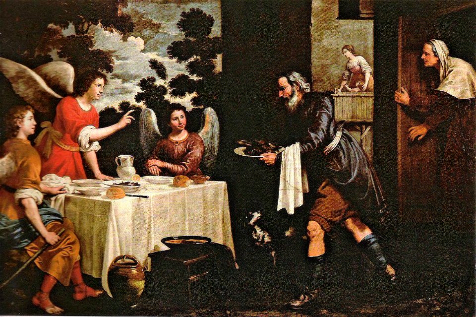 Juan van der Hamen y León - Abraham und die drei Engel