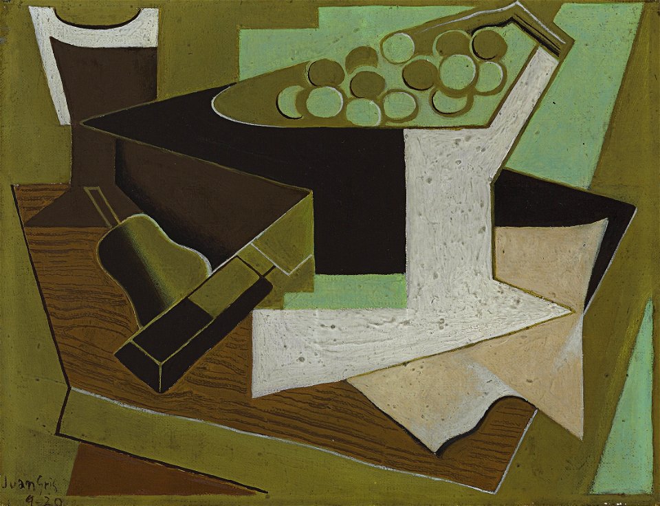 Juan Gris - Grappe de raisin et poire