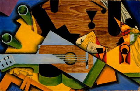Juan Gris - Still Life with a Guitar. Free illustration for personal and commercial use.