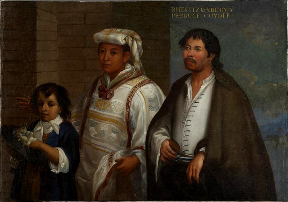 Juan Rodríguez Juárez - De Mestizo, y de India Produce Coyote (Castas) - LA2122 - Hispanic Society of America