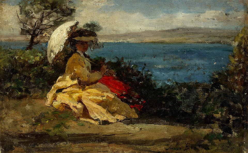 Jules Breton - Femme à l'ombrelle, baie de Douarnenez - PPP646 - Musée des Beaux-Arts de la ville de Paris