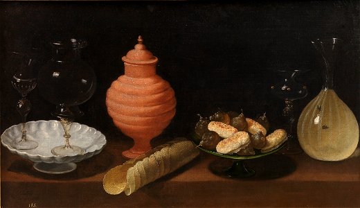 Juan van der Hamen - Still-Life of Glass, Pottery, and Sweets - WGA11196
