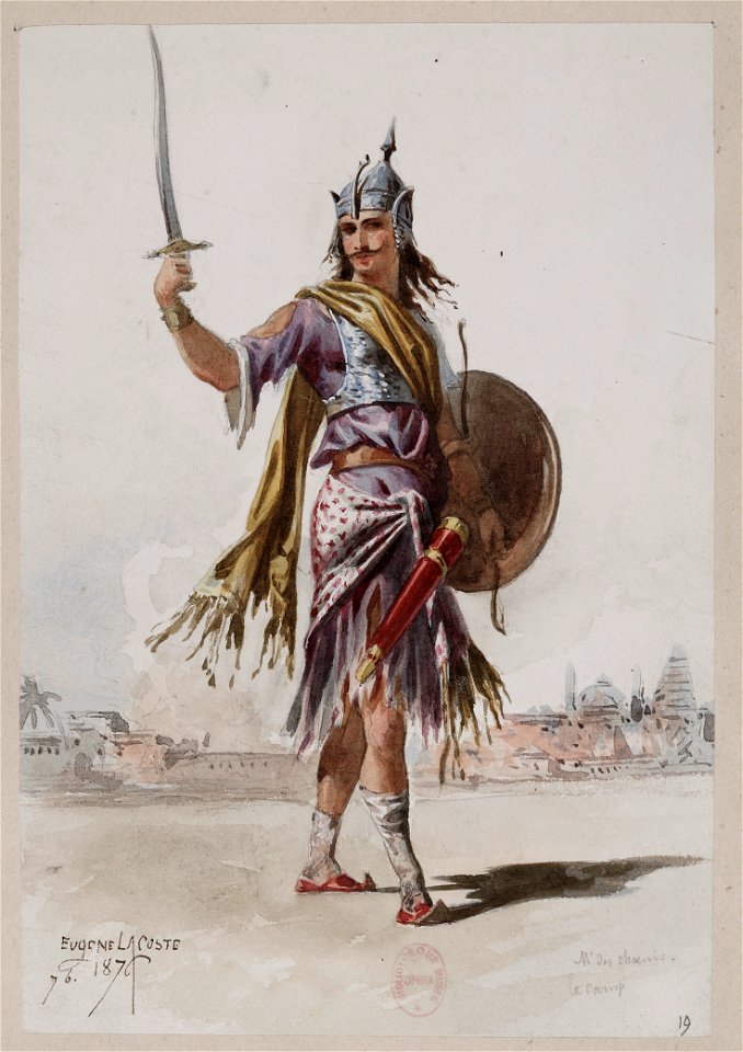Jules Massenet - Le roi de Lahore - costume design by Eugène Lacoste 19 - -Légende-