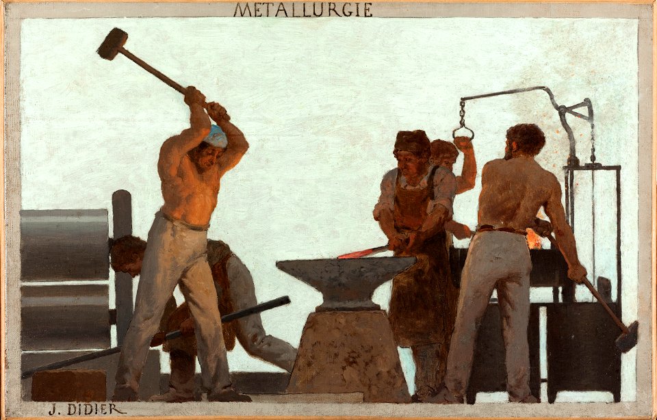Jules Didier - La métallurgie , Esquisse pour l'école de la rue Château-Landon, 10ème arrondissement de Paris - PPP3969 - Musée des Beaux-Arts de la ville de Paris