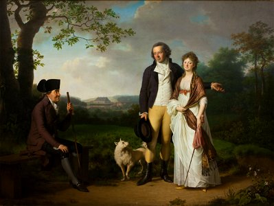 Jens Juel - Niels Ryberg with his Son Johan Christian and his Daughter-in-Law Engelke, née Falbe - Google Art Project