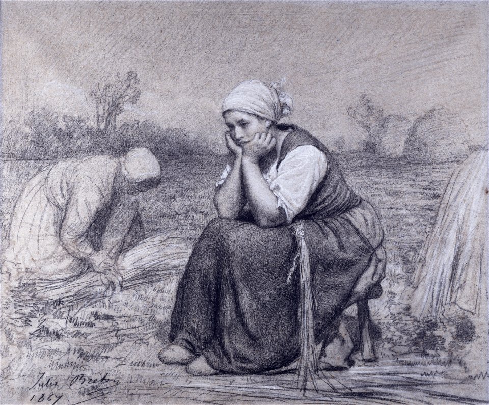 Jules Adolphe Aimé Louis Breton - Repose - Walters 37902