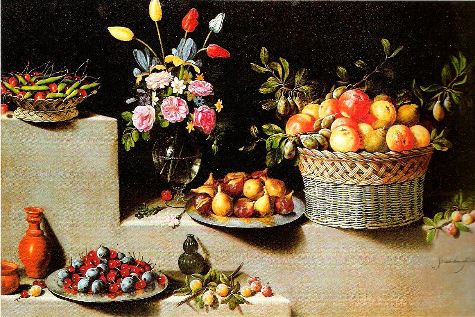 Juan van der Hamen y León - Stillleben mit Blumen und Früchten