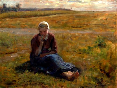 Jules Breton - Study for The Snack
