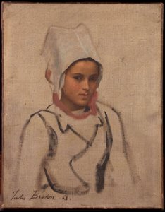 Jules Breton - Tête de jeune Bretonne, étude pour le Pardon - PPP650 - Musée des Beaux-Arts de la ville de Paris