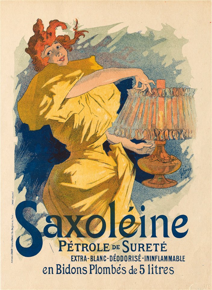 Jules Chéret (French, 1836-1932) - Les Maitres de L'Affiche, Pl. 13, Saxoléine - 2009.555 - Cleveland Museum of Art