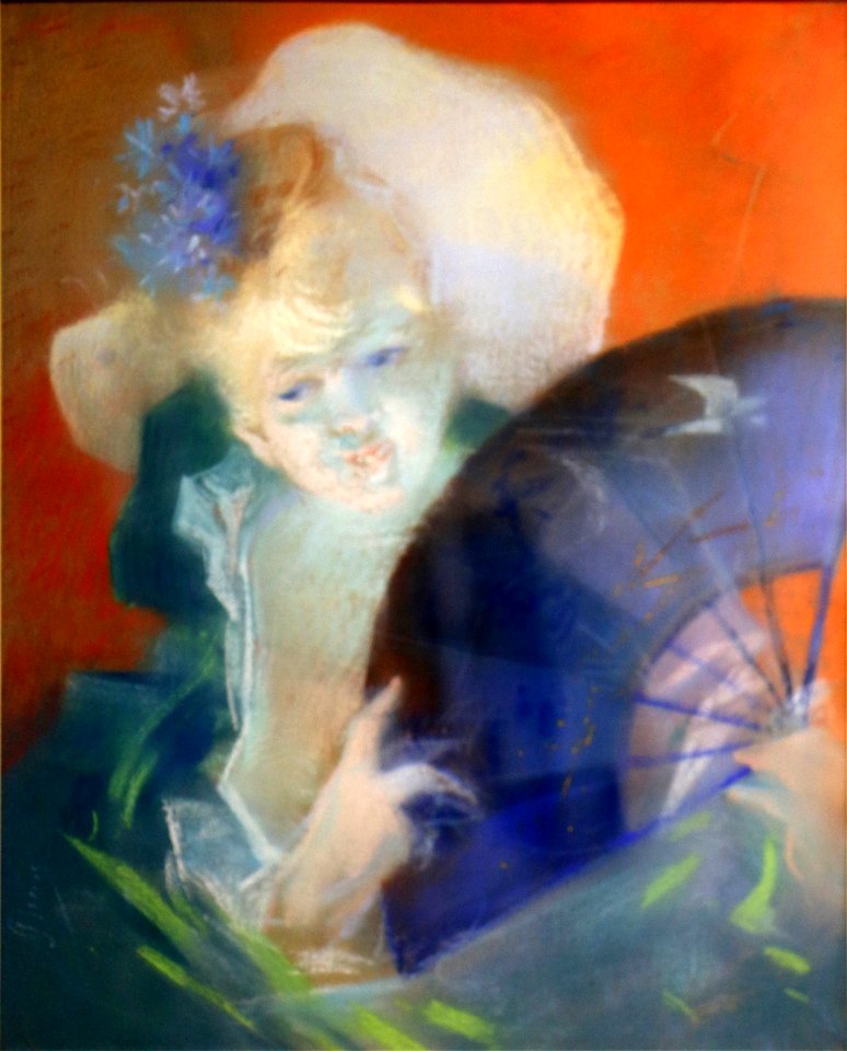Jules Chéret - Femme à l'éventail