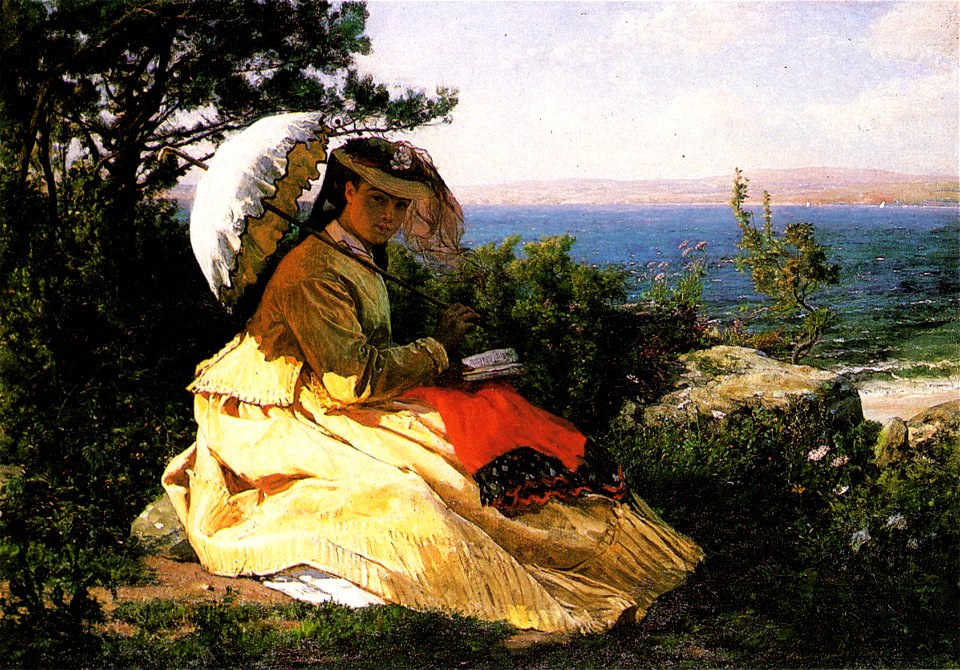 Jules Breton La femme a l'ombrelle 1871