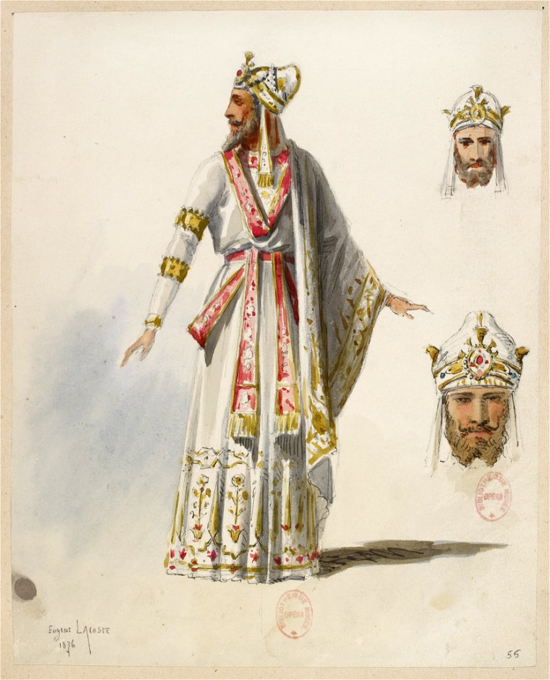 Jules Massenet - Le roi de Lahore - costume design by Eugène Lacoste 55 - 55. -Costume-