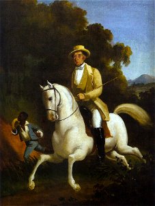 Jules Le Chevrel (atrib.) - Retrato equestre do Visconde do Rio Preto acompanhado de seu pajem