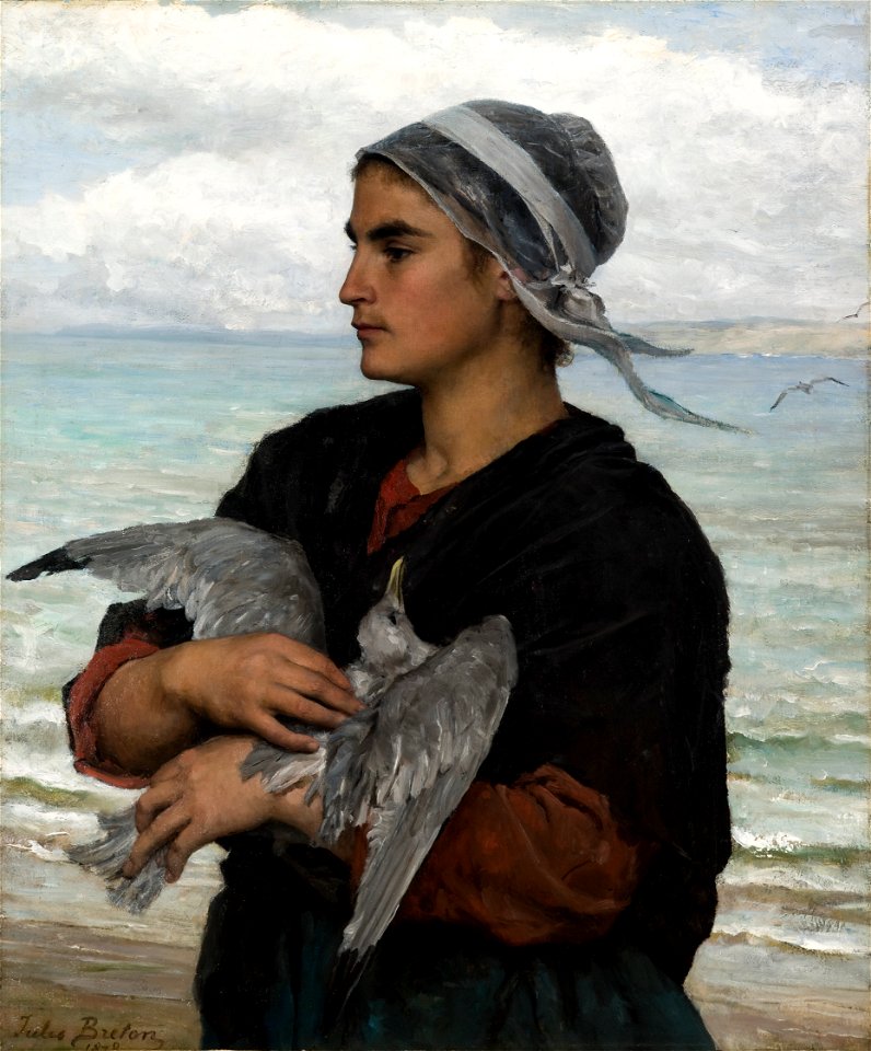 Jules Breton - The Wounded Seagull - 27-1917 - Saint Louis Art Museum