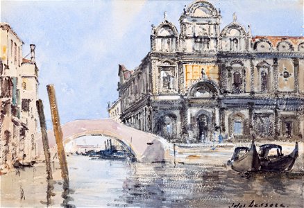 Jules Lessore - Venice- the Scuola Grande di San Marco and Ponte del Cavallo - Lessore-98662
