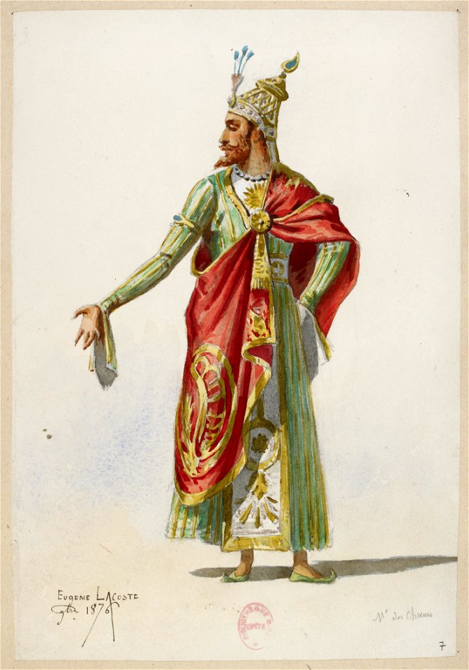 Jules Massenet - Le roi de Lahore - costume design by Eugène Lacoste 07 - 7. M. des choeurs