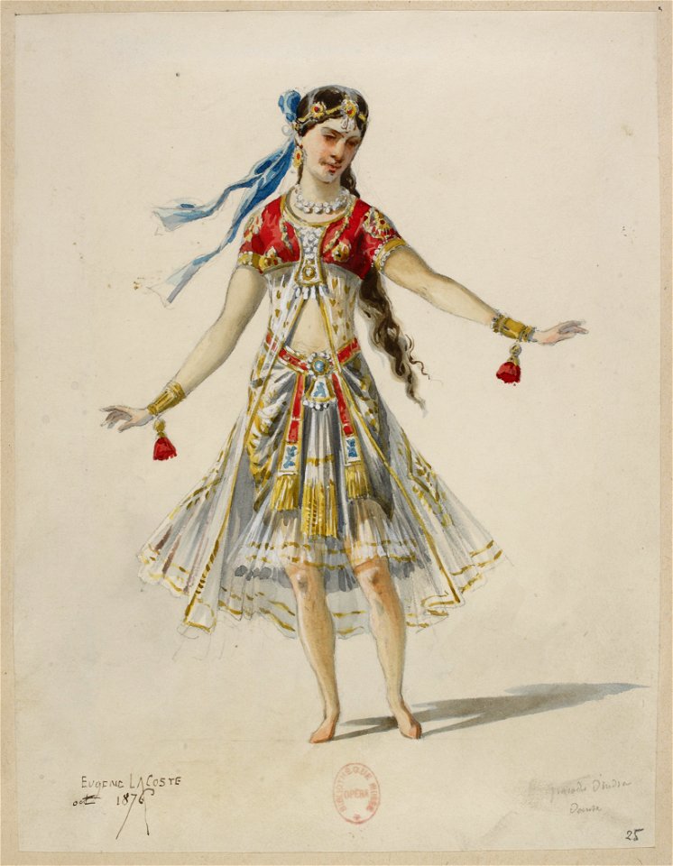 Jules Massenet - Le roi de Lahore - costume design by Eugène Lacoste 25 - 25. Paradis d'Indra, danse