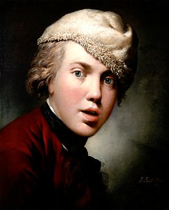 Jens Juel - Selvportræt, det måbende (1767)