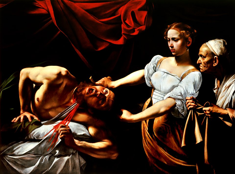 Judith Beheading Holofernes-Caravaggio (c.1598-9)