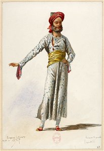 Jules Massenet - Le roi de Lahore - costume design by Eugène Lacoste 43 - 43. Homme du peuple, figuration