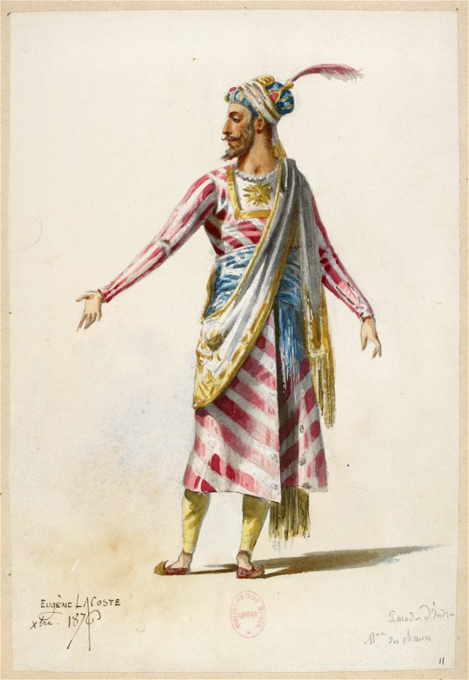 Jules Massenet - Le roi de Lahore - costume design by Eugène Lacoste 11 - 11. Paradis d'Indra, M. des choeurs