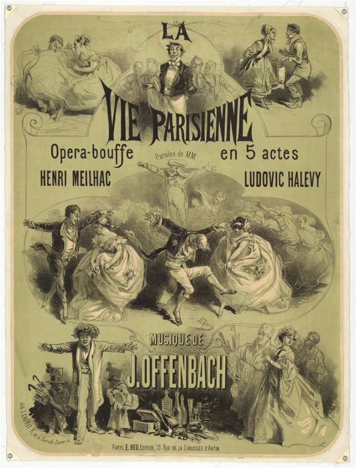 Jules Chéret - Poster for Jacques Offenbach's La Vie parisienne (1866) - Original