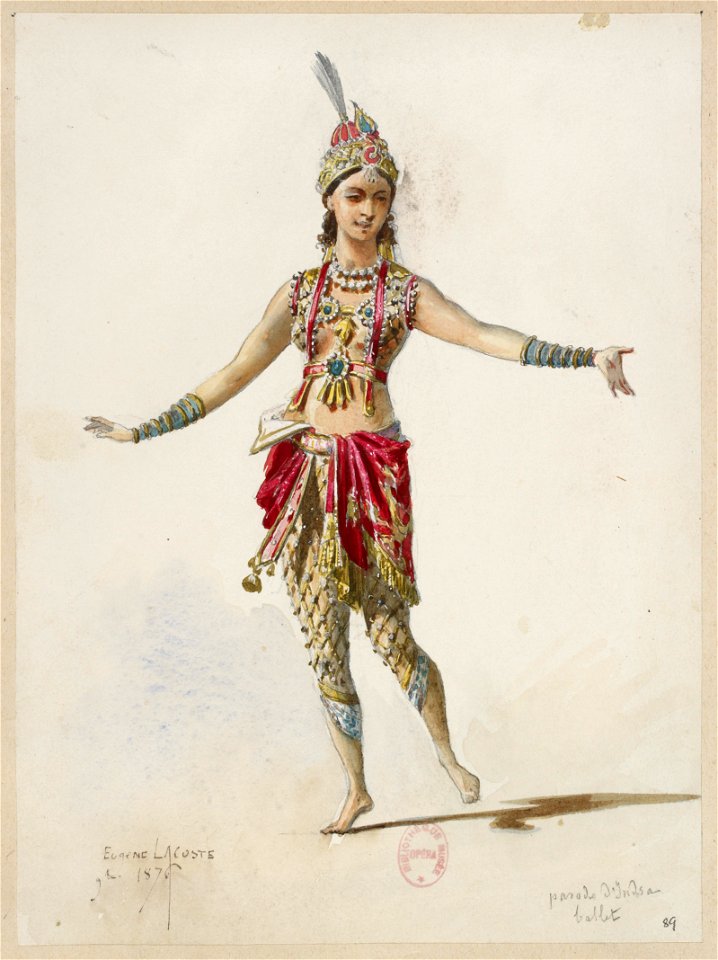 Jules Massenet - Le roi de Lahore - costume design by Eugène Lacoste 95 - 89. Paradis d'Indra, ballet