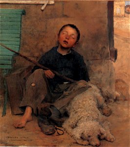 Jules Bastien-Lepage The Blind Beggar. Free illustration for personal and commercial use.