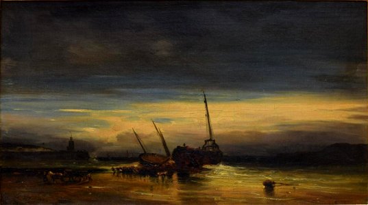 Jules Dupré - Evening on the French Coast near Dieppe - 1921.221.1 - Reading Public Museum