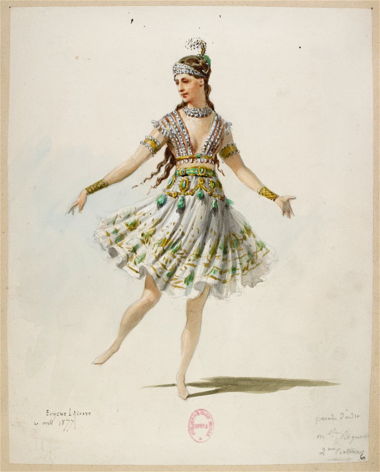 Jules Massenet - Le roi de Lahore - costume design by Eugène Lacoste 06 - 6. Paradis d'Indra, Melle ..., 2e costume