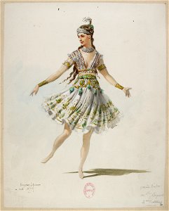 Jules Massenet - Le roi de Lahore - costume design by Eugène Lacoste 06 - 6. Paradis d'Indra, Melle ..., 2e costume