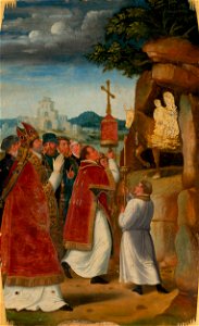 Juhonemecký maliar z 1. polovice 16. storočia - Zjavenie sv.Michala na Monte Gargano - O 4420 - Slovak National Gallery