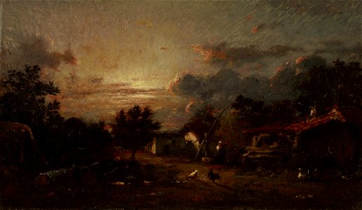 Jules Dupré - Village Scene, Sunset - 70.61.21 - Minneapolis Institute of Arts