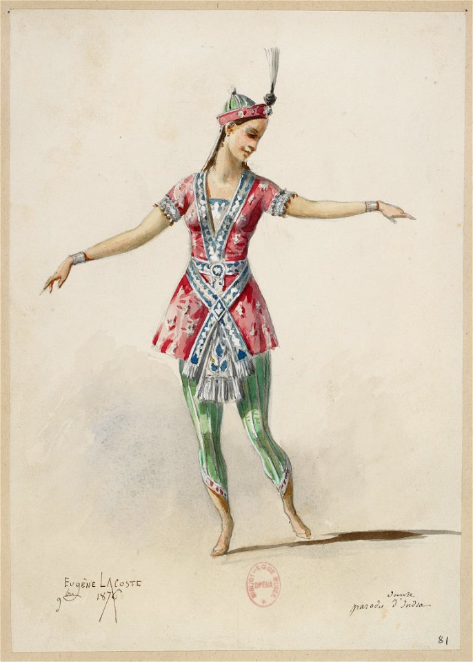 Jules Massenet - Le roi de Lahore - costume design by Eugène Lacoste 87 - 81. Danse, paradis d'Indra