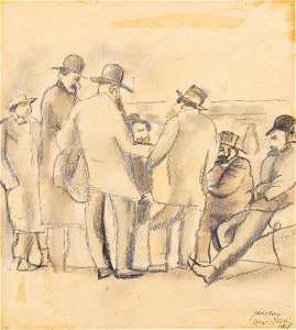 Jules Pascin - Group of Men, New York - BF614 - Barnes Foundation