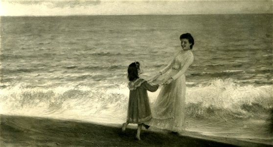Jugant a la platja - Joan Brull i Vinyoles (1863-1912)