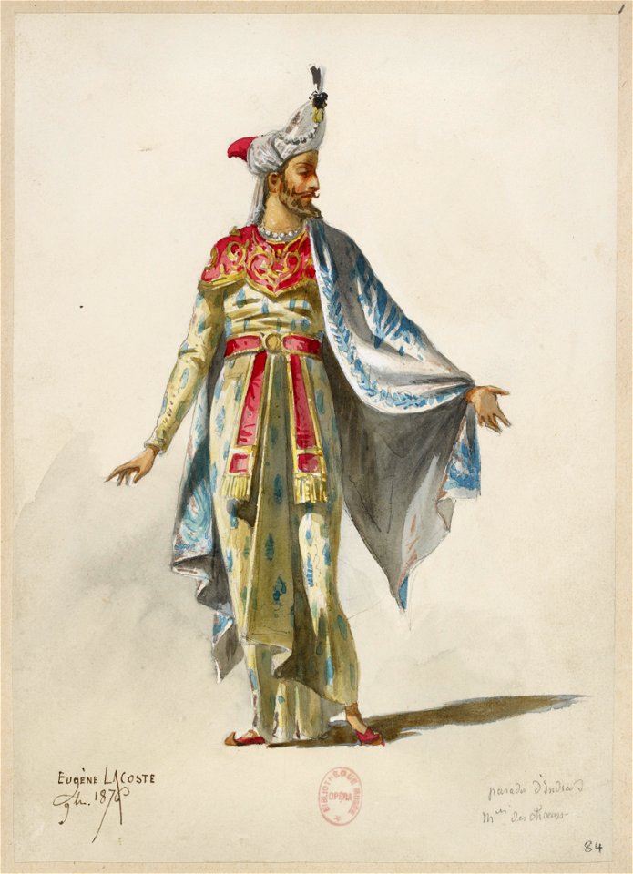 Jules Massenet - Le roi de Lahore - costume design by Eugène Lacoste 90 - 84. Paradis d'Indra, M. des choeurs