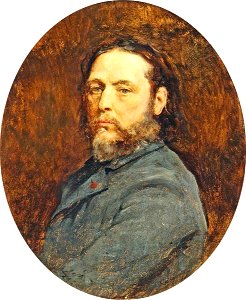 Jules Adolphe Aimé Louis Breton (1827-1906) - Self Portrait - ABDAG002633 - Aberdeen Art Gallery