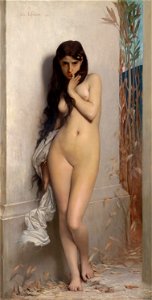 JULES LEFEBVRE - La Cigarra (National Gallery of Victoria, Melbourne, 1872. Óleo sobre lienzo, 186.7 x 123.8 cm)