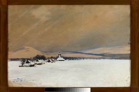 Julian Fałat - Winter landscape from Żywiec - MP 4140 MNW - National Museum in Warsaw